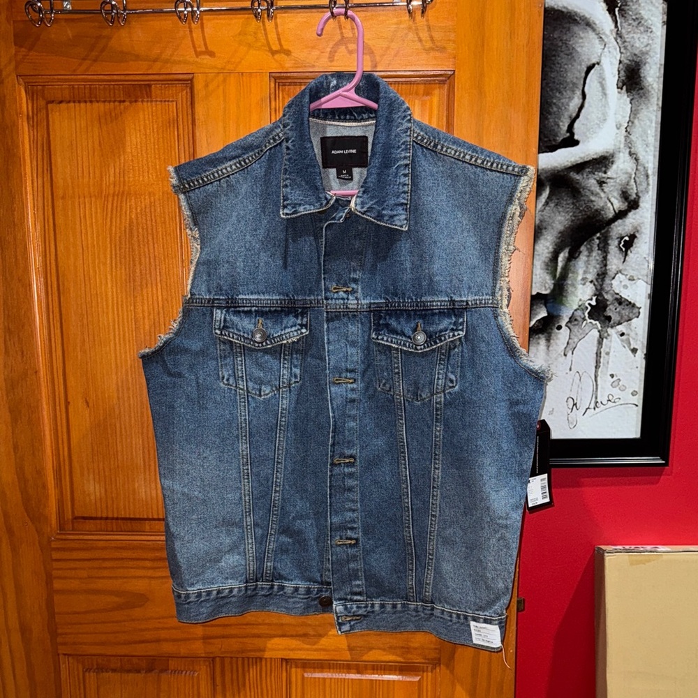 Adam Levine Blue Denim Vest